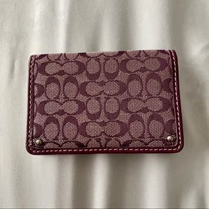Purple Canvas Coach Wallet